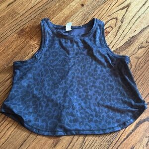 90 degree black animal print tank top